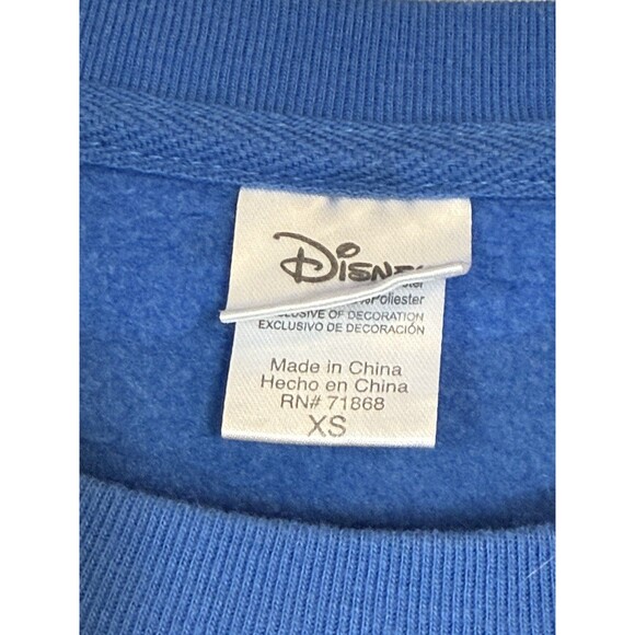Disney Sweatshirt Blue Women’s Size XS Mickey Mouse And Friends Embroidered - Picture 3 of 5